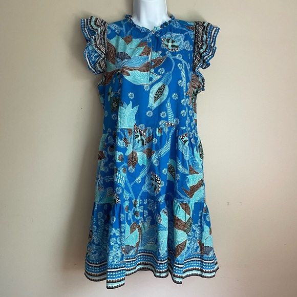 Omika | Anthropologie Sleeveless Embroidered Cotton Mini Dress Size M - Picture 1 of 9